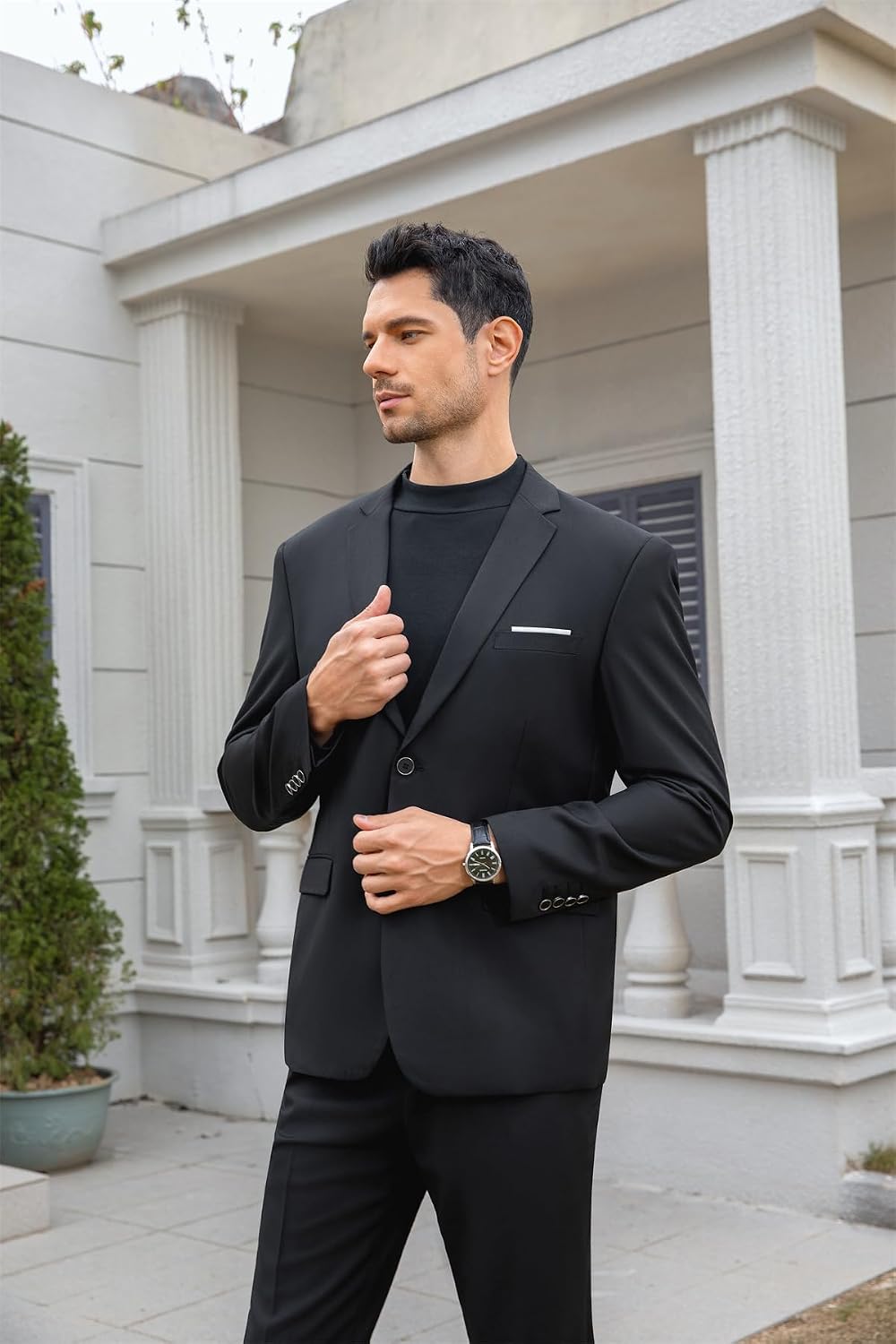YOUTHUP Anzug Herren 3 Teilig Anzüge Slim Fit 2-Knopf Herrenanzug Modern Formell Sakko Weste Hose fü