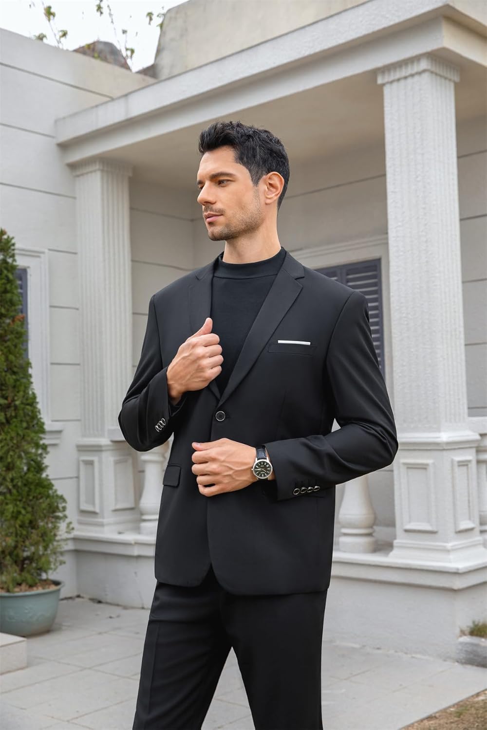 YOUTHUP Anzug Herren 3 Teilig Anzüge Slim Fit 2-Knopf Herrenanzug Modern Formell Sakko Weste Hose fü