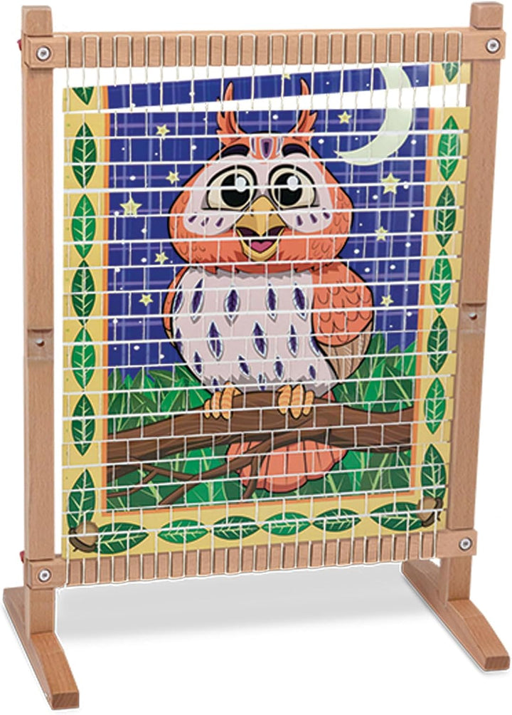 Melissa & Doug 19381 Hölzerner Webrahmen Für Diverse Bastelarbeiten, Mehrfarbig, 41.91 cm H x 57.785