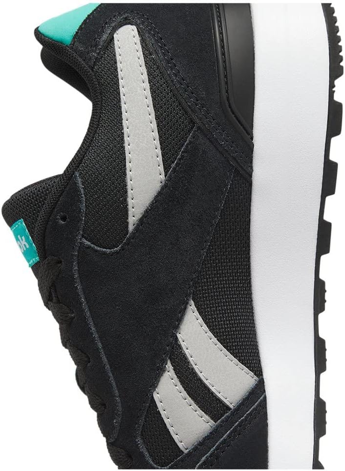 Reebok Unisex Gl1000Sneakers 40.5 EU Core Black Classic Teal Pure Grey 3, 40.5 EU Core Black Classic