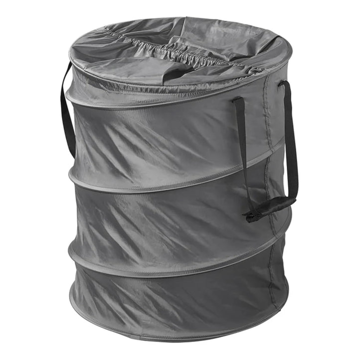 ProPlus Faltbarer Wäschekorb Pop up Wäschesack Camping 46x60 - Tragegriffen - Gummizug - Grau