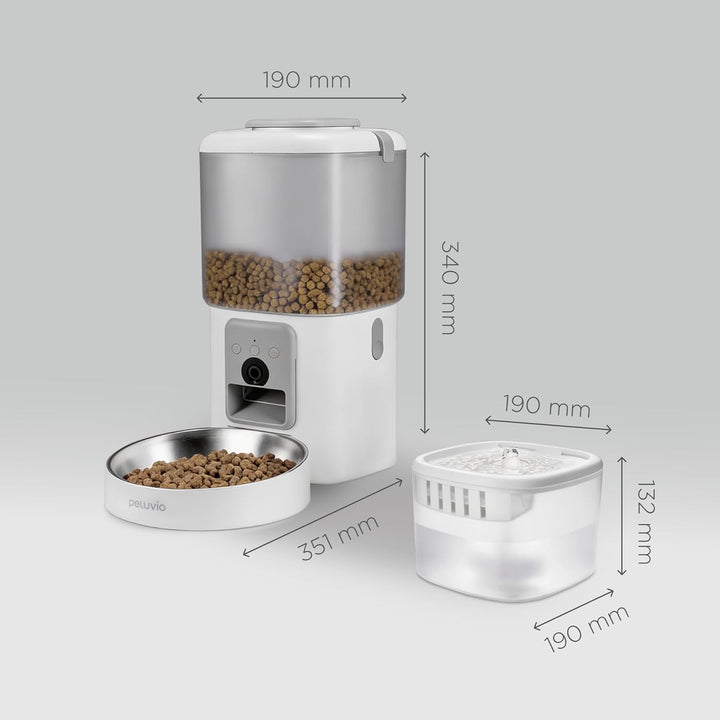 Feast Automatischer Futterautomat Katze mit App und Kamera, Live-Video mit Nachtsicht und Zwei-Wege-