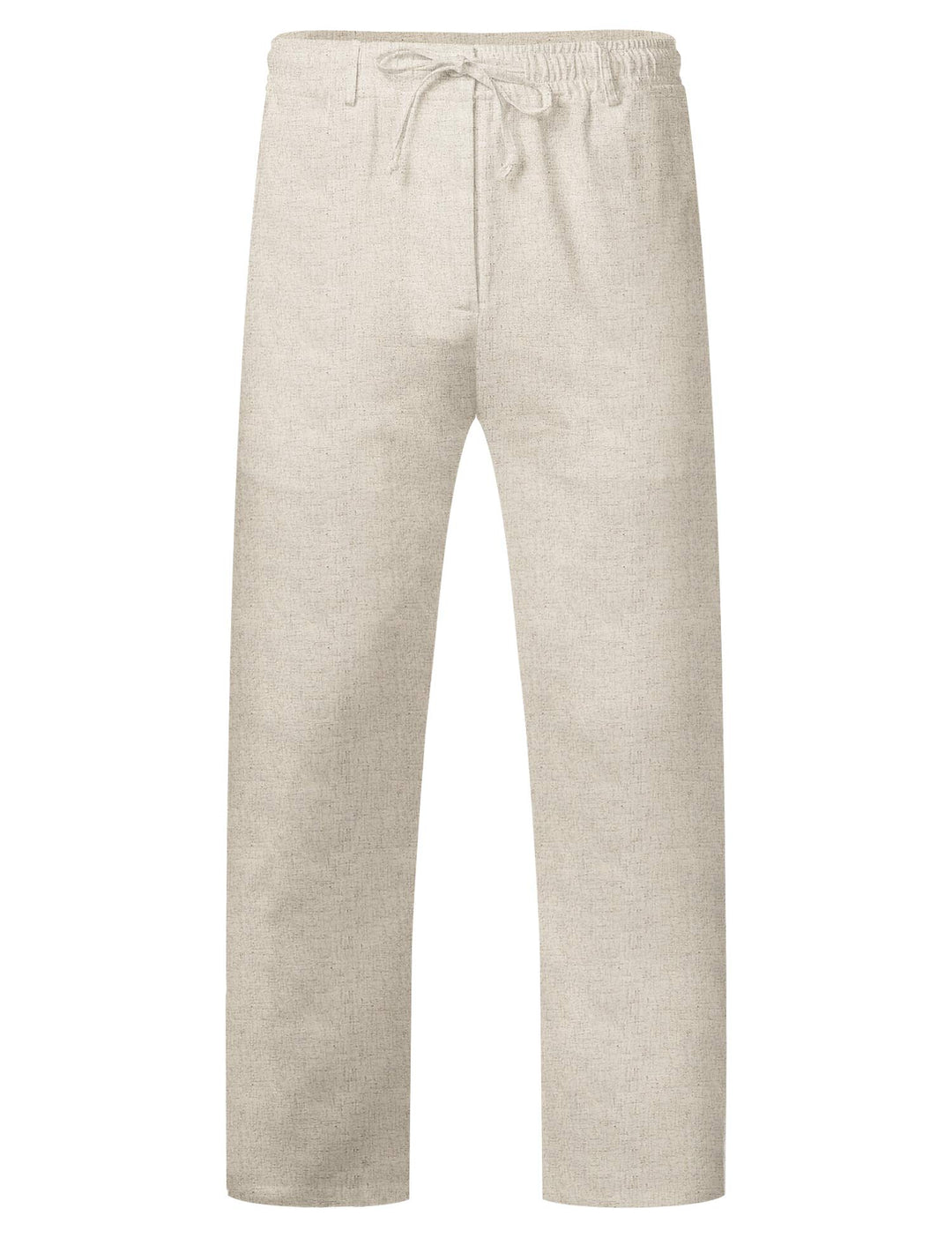 COOFANDY Herren Leinenhose mit Kordelzug Leicht Sommerhose Freizeithose Einfarbig Hose Lang für Männ