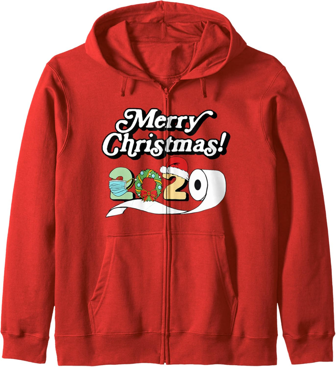 Funny Merry Christmas 2020! - Mask, Toilet Paper & Santa Hat Kapuzenjacke