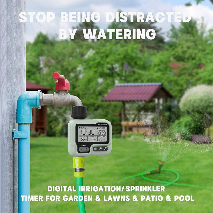 Kazeila Bewässerungscomputer WLAN Water Timer,Programmierbar Bewässerungsuhr mit Regenverzögerung/Au