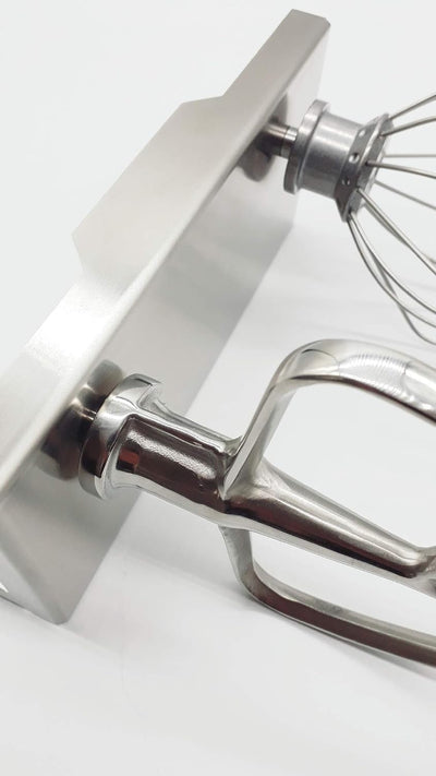 hl-perfektion-in-edelstahl Gewürzregal mit Zwei Halter kompatibel für KitchenAid Rührwerkzeuge