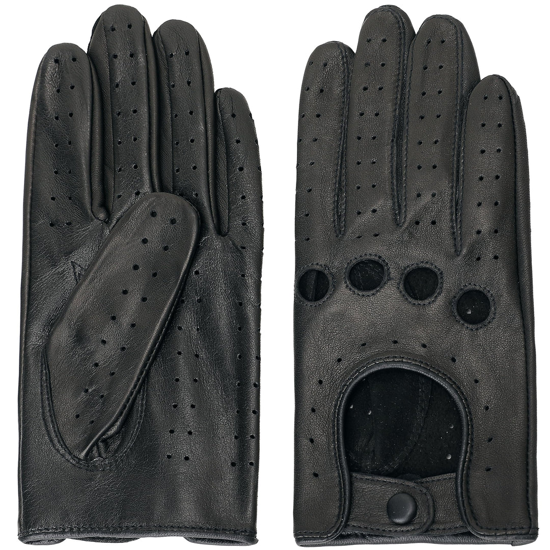 Damen Retro Weiche nd Dünne Lammfell Leder Touchscreen Fahrhandschuhe mit Maschige Large(17.78-19.05