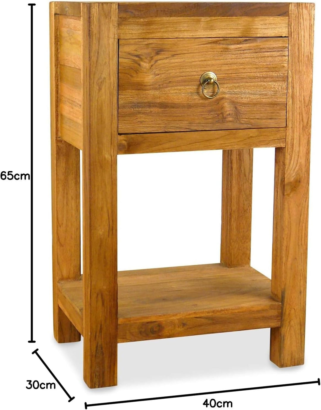 livasia Java Kommode | Nachttische aus Teakholz | Kleine Massivholzkommode der Marke Asia Wohnstudio