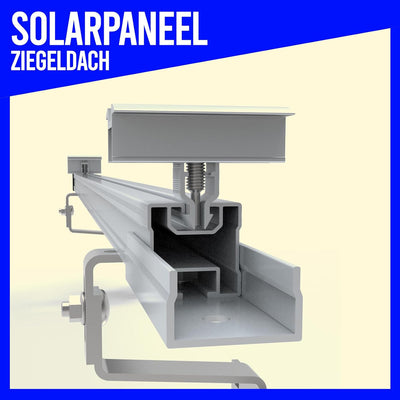 SET 2x PV-Module, PV, Photovoltaik, Aufständerung, Ziegeldach, Dachhalterung, Befestigung, Halter, H