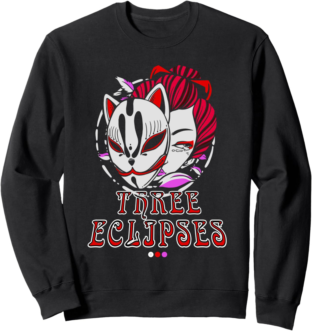 Geisha Japanischer Fuchs Kitsune Maske Streetwear Style Sweatshirt
