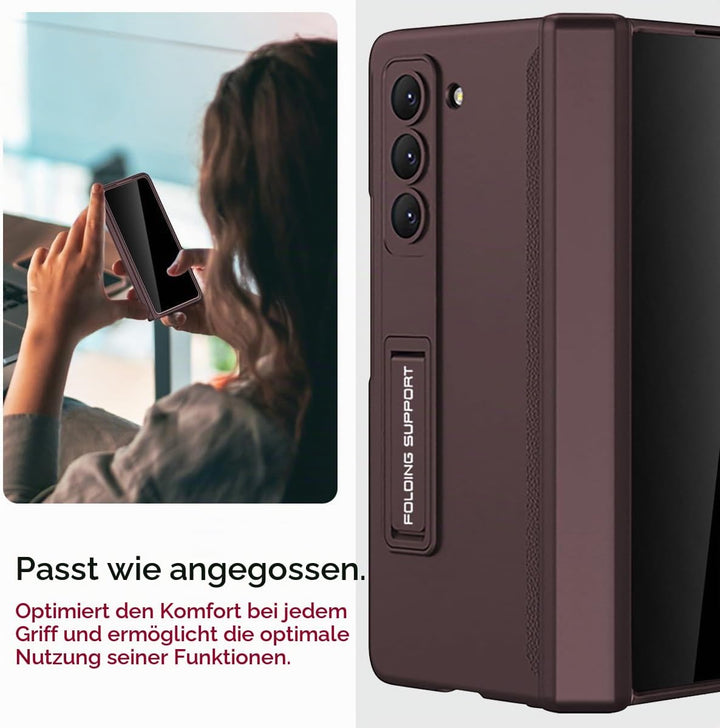 Miimall Kompatibel mit Samsung Galaxy Z Fold 5 Hülle mit Displayschutz Anti-Peeping+Magnetischer Sch