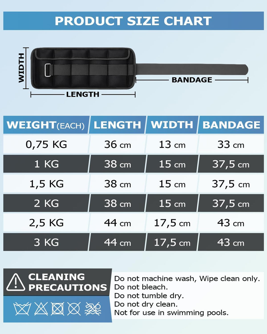 Gewichte für Beine und Arme, Verstellbares Gewichtsmanschetten fuss, Paar(2er Set) von 1.5kg-10kg Ge
