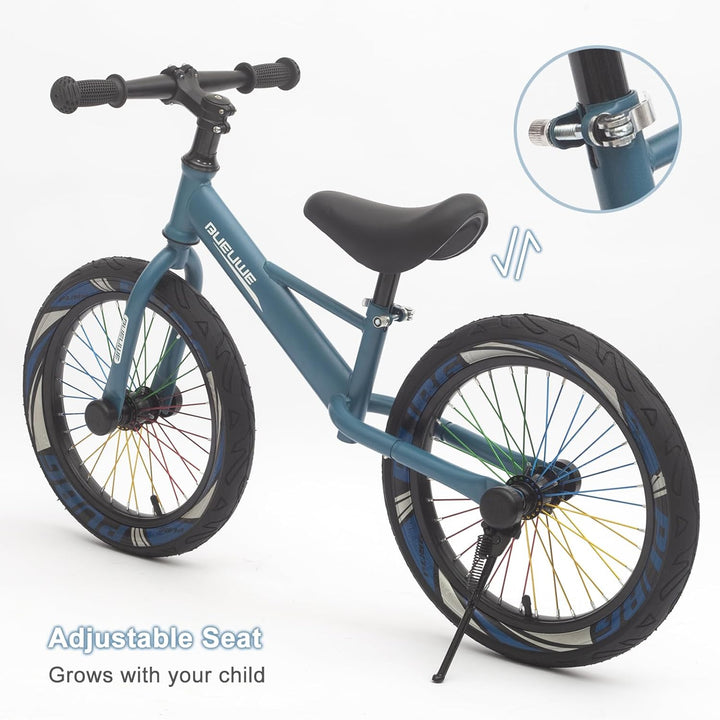 Bueuwe Kinder Laufrad 16 Zoll ab 4-7 Jahre für Mädchen und Junge, Kinderlaufrad mit Verstellbarem Sa