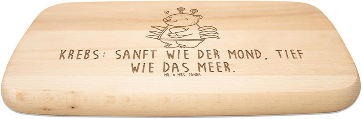 Mr. & Mrs. Panda Holz Servierbrett Krebs Astrologie - Geschenk, Sternzeichen, vesperbrett, Frühstück