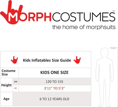 Morph Blaues Aufblasbares Kostüm für Kinder, Megamorph - Einheitsgrösse Blau Kinder, Blau Kinder