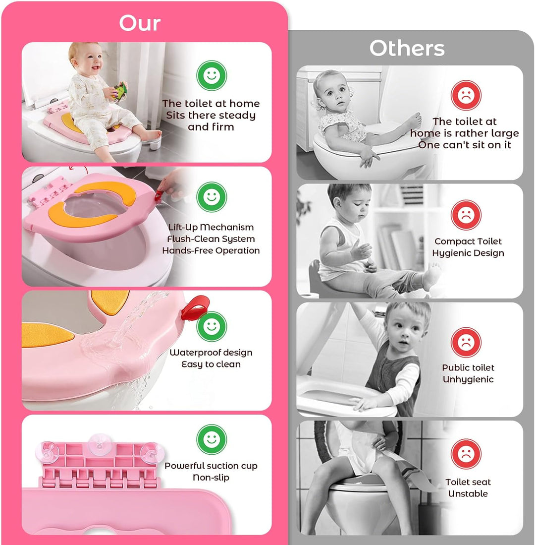 auvstar Toilettensitz für Babys,Lernkissen mit Saugnäpfen für Toilettensitz,WC Sitz für Kinder,Reise