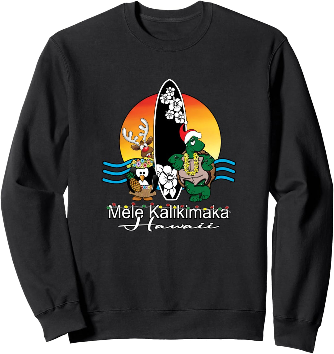 Mele Kalikimaka Hawaiian Merry Christmas Surfen Souvenir Sweatshirt
