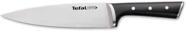 Tefal Ice Force Kochmesser, 20 cm Klinge, Korrosionsschutz, Handschutz, Edelstahl, schwarz. K23202