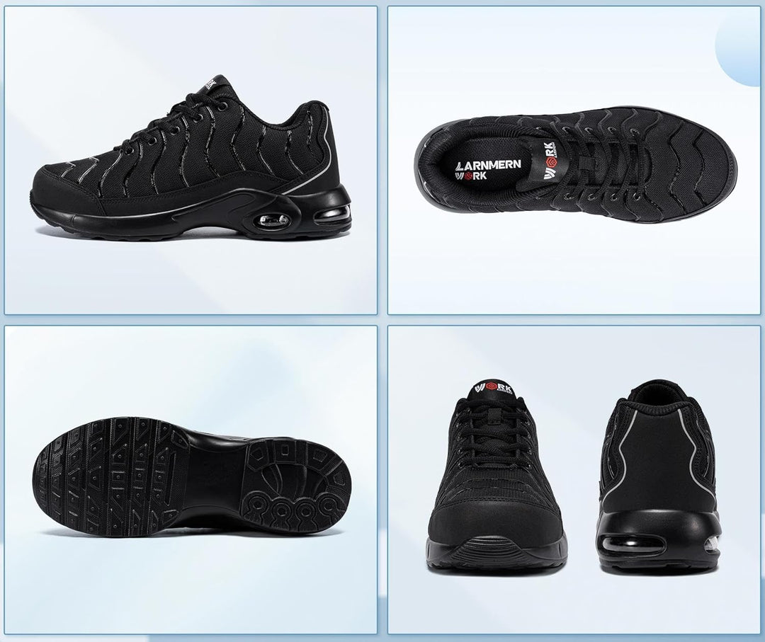 LARNMERN Sicherheitsschuhe Herren Leichte Arbeitsschuhe Herren rutschfeste Schutzschuhe Dämpfung Abr