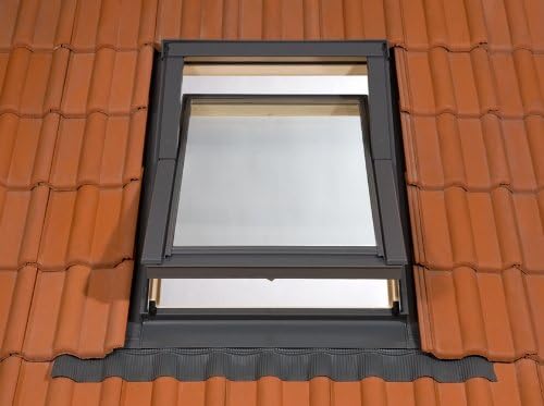 hochwertiges Dakea Holz Dachfenster Schwingfenster mit Eindeckrahmen und Dauerlüftung 114x118 cm S6
