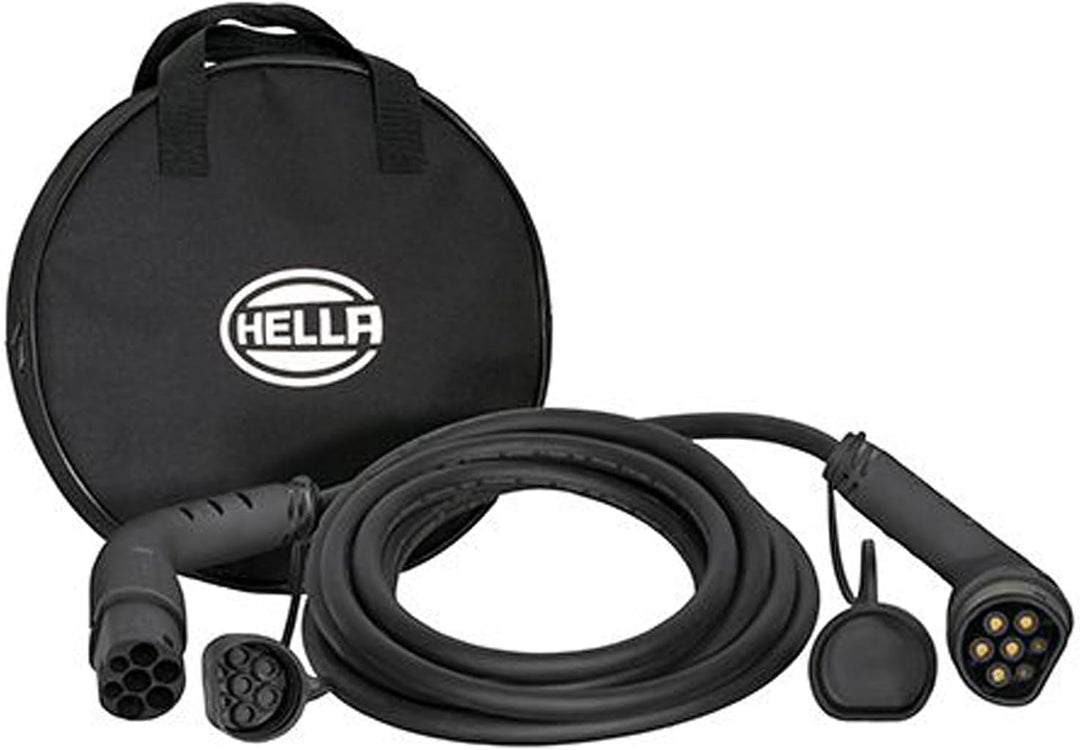 HELLA 8KE 358 255-051 Typ 2 Ladekabel 22KW für EV Elektroautos und Plug-in Hybrid - 3phasig - 32 A -