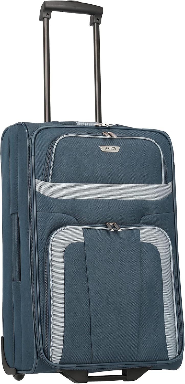 Travelite paklite 2-Rad Koffer Grösse M, Gepäck Serie ORLANDO: Klassischer Weichgepäck Trolley im ze