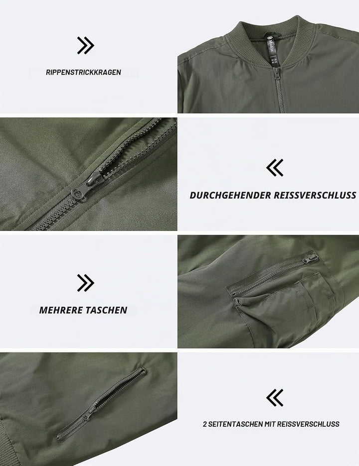 MoFiz Bomberjacke Herren Warm Gefüttert Winterjacke Übergangsjacke US Fliegerjacke Militär Bomber St