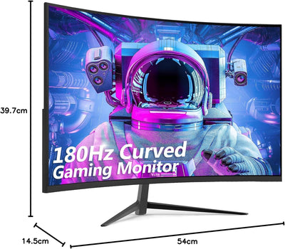 Z-Edge 24 Zoll Curved Gaming Monitor Full HD 180Hz/165Hz(DP) 144Hz(HDMI) 1ms MPRT, 300cd/m² Helligke