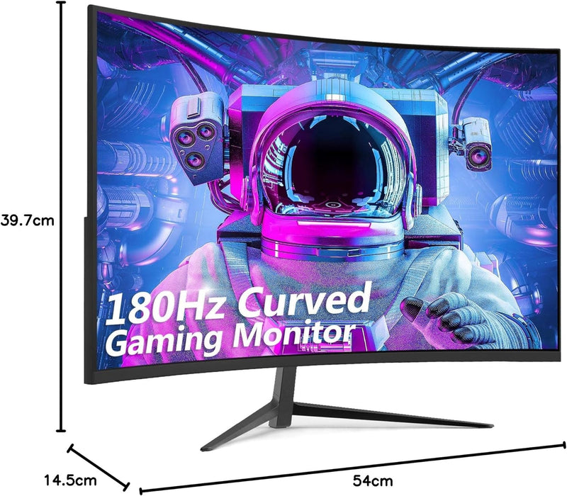 Z-Edge 24 Zoll Curved Gaming Monitor Full HD 180Hz/165Hz(DP) 144Hz(HDMI) 1ms MPRT, 300cd/m² Helligke