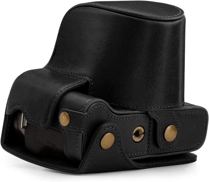 MegaGear MG1883 Ever Ready Kameratasche aus Echtleder, kompatibel mit Fujifilm X-T200 (XC15-45 mm),