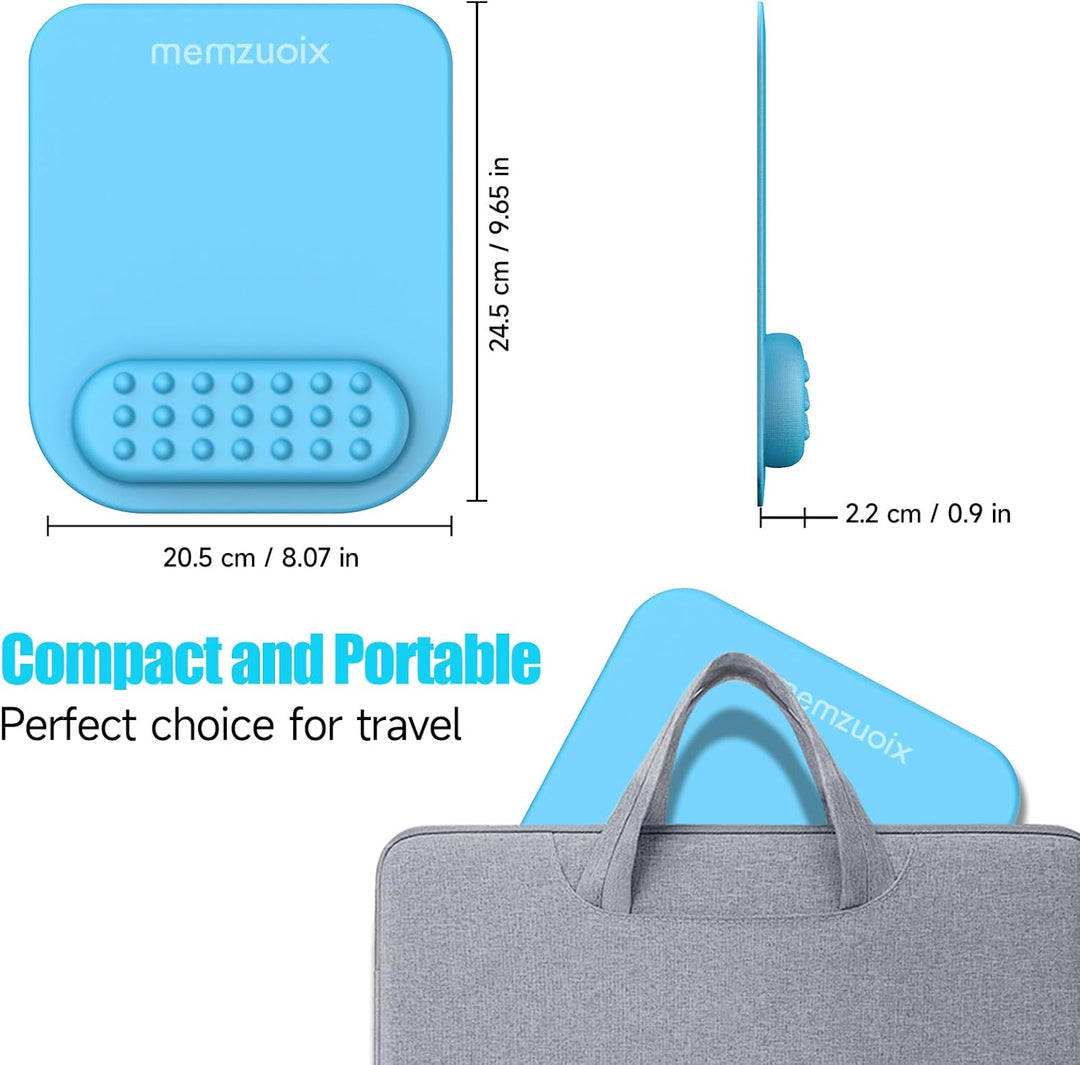 memzuoix Ergonomische Mauspad mit Handgelenkstütze, Premium Memory Foam Polsterung zur Schmerzlinder