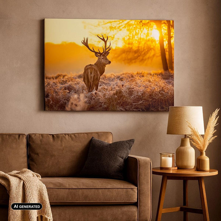 Bilder auf Leinwand Herbst landschaft natur blatt Leinwandbild 70x50cm Wandbilder Dekoration Wohnzim