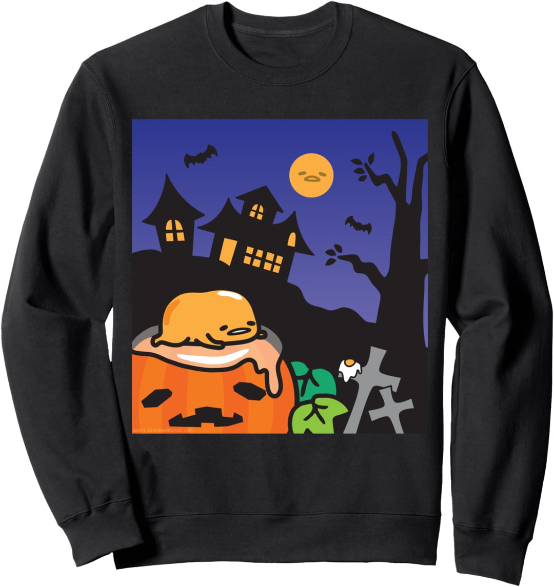 Gudetama Halloween Pumpkin Haunted House Sweatshirt