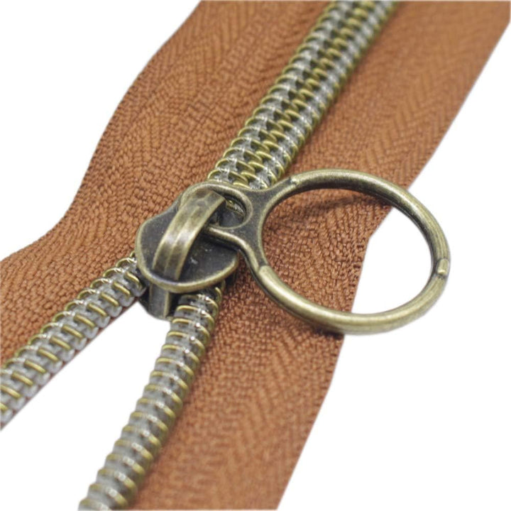 YaHoGa 9 m bronzefarbene endlos Reissverschluss Meterware Braune Reissverschluss 6mm-Spirale + 20 No