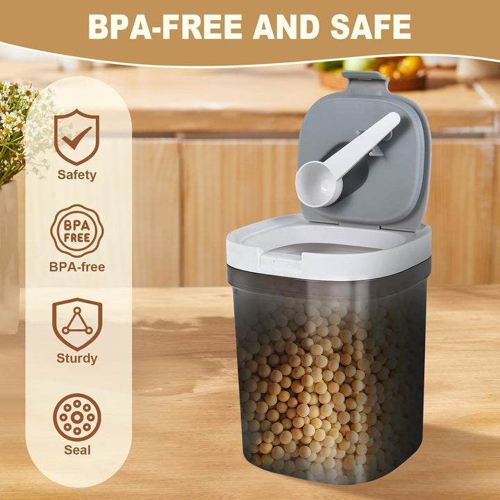 1300ml Kaffeedose,Kunststoff Lebensmittel Lagerung Container mit luftdichten Deckel und Löffel,Dauer