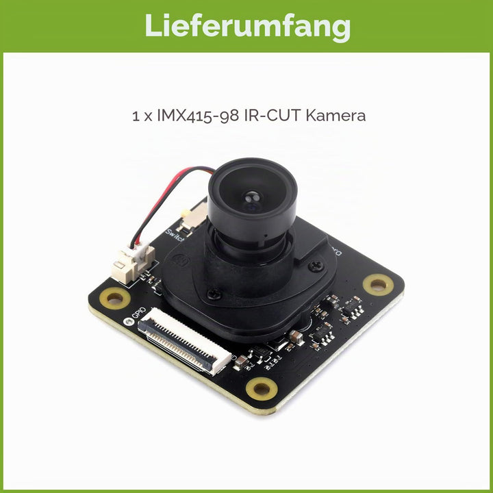 Waveshare IMX415 8MP Camera Module, Adopts IMX415 Sensor Chip with 98° Wide Angle Lens, Good Low Lig