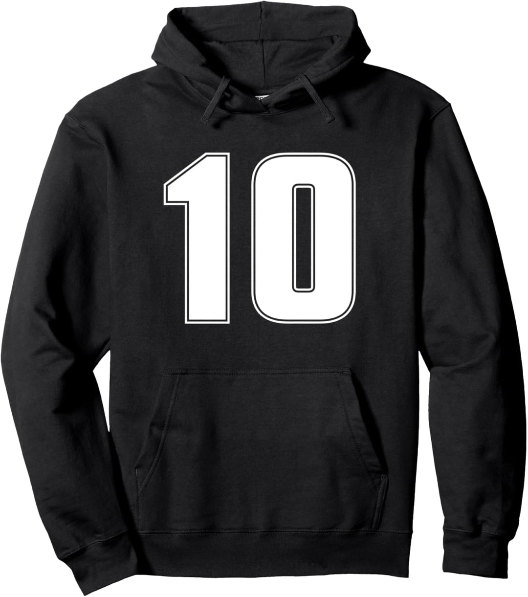 Sporttrikot Nr. 10, 10, vorne und hinten Pullover Hoodie