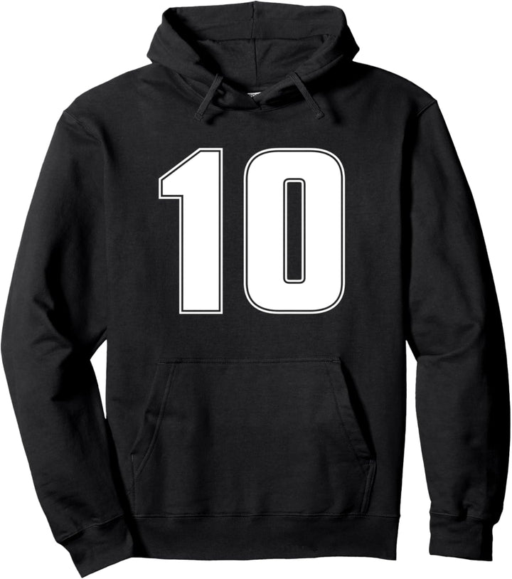 Sporttrikot Nr. 10, 10, vorne und hinten Pullover Hoodie