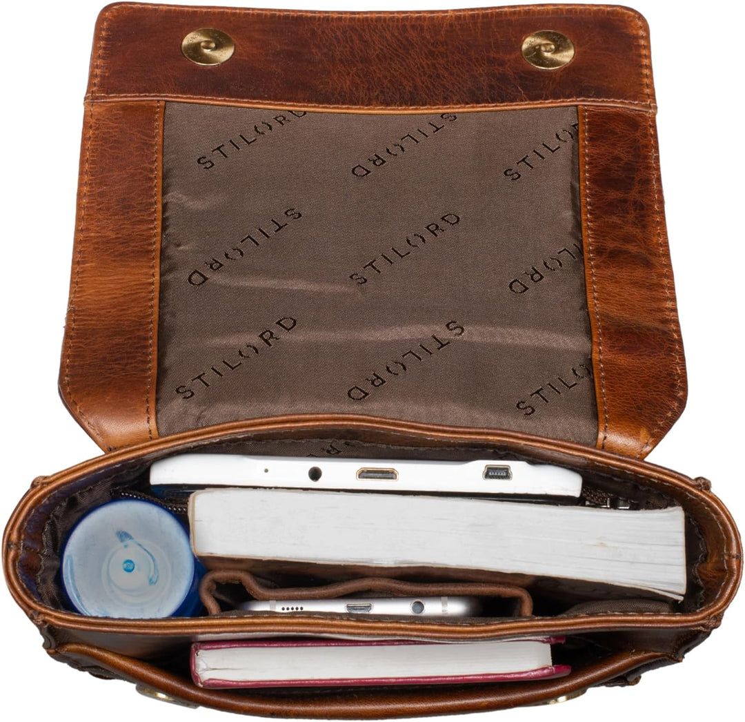 STILORD 'Sven' Herrenhandtasche Leder Umhängetasche klein Schultertasche Männer 8 Zoll Tablet Herren