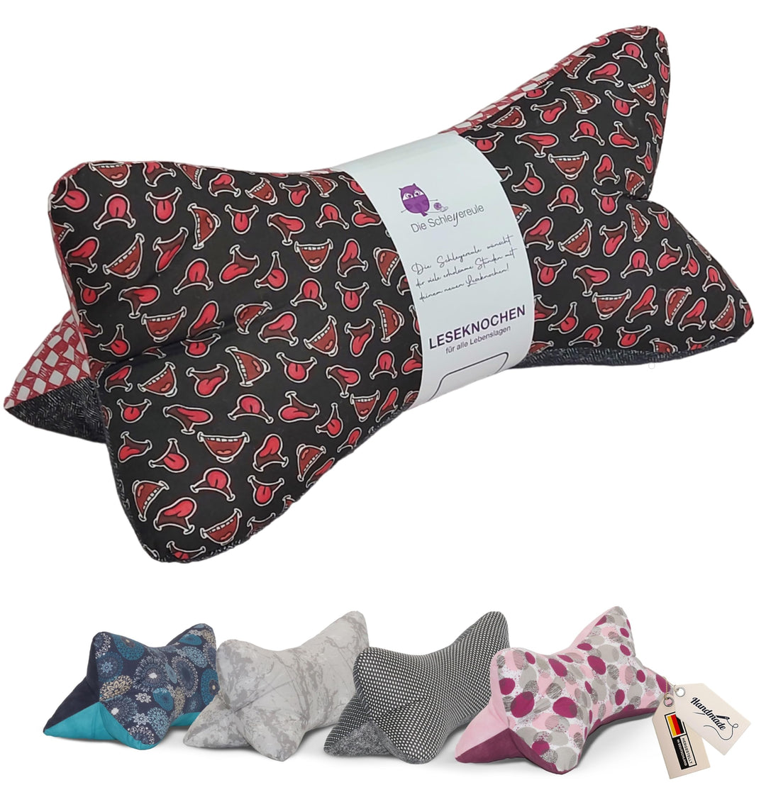 Leseknochen Ausgefallen Nackenkissen Handmade in D, waschbar (Keep Smiling), Keep Smiling
