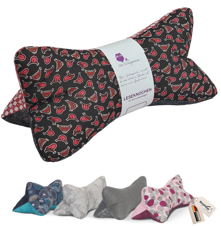 Leseknochen Ausgefallen Nackenkissen Handmade in D, waschbar (Keep Smiling), Keep Smiling
