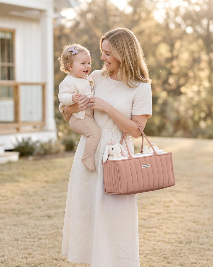 Blissful Diary Baby-Windel-Caddy Organizer, Babyparty-Korb für Mädchen und Jungen, Geschenk für Neug