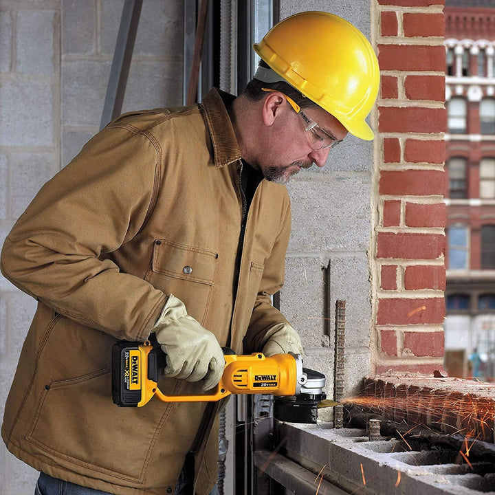 DeWalt Akku-Winkelschleifer (18V, 4.0 Ah, 125 mm Scheiben-ø, für alle Standard-Trenn,- Schleif- und