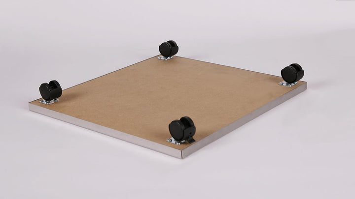 Möbelroller/Pflanzenroller (Profi) 50x50 cm, Edelstahl, 100kg, Bürorollen + Bremse, Marke: Szagato,