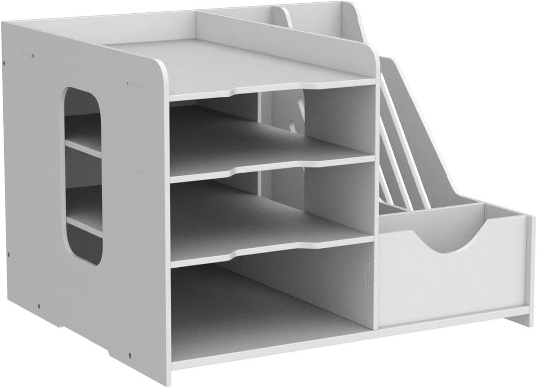 PUNCIA Dokumentenablage A4 Briefablage Ablagefächer PVC Schreibtisch Datei Organizer Papierablage Ak