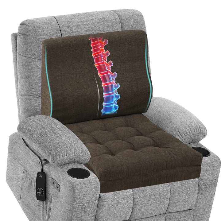 Shinnwa Memory Foam Fernsehsessel Sitzkissen mit Rückenkissen für ältere Menschen, 50x50x12.7CM Dual
