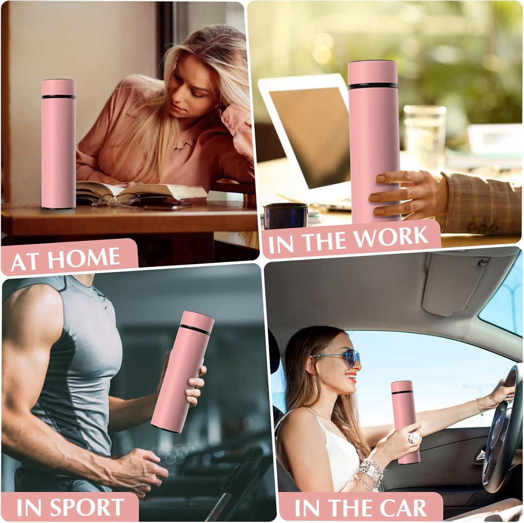 Homealexa 500ml Thermosflasche, Vakuum Isolierbecher Trinkflasche aus 304 Edelstahl, LED-Touchscreen