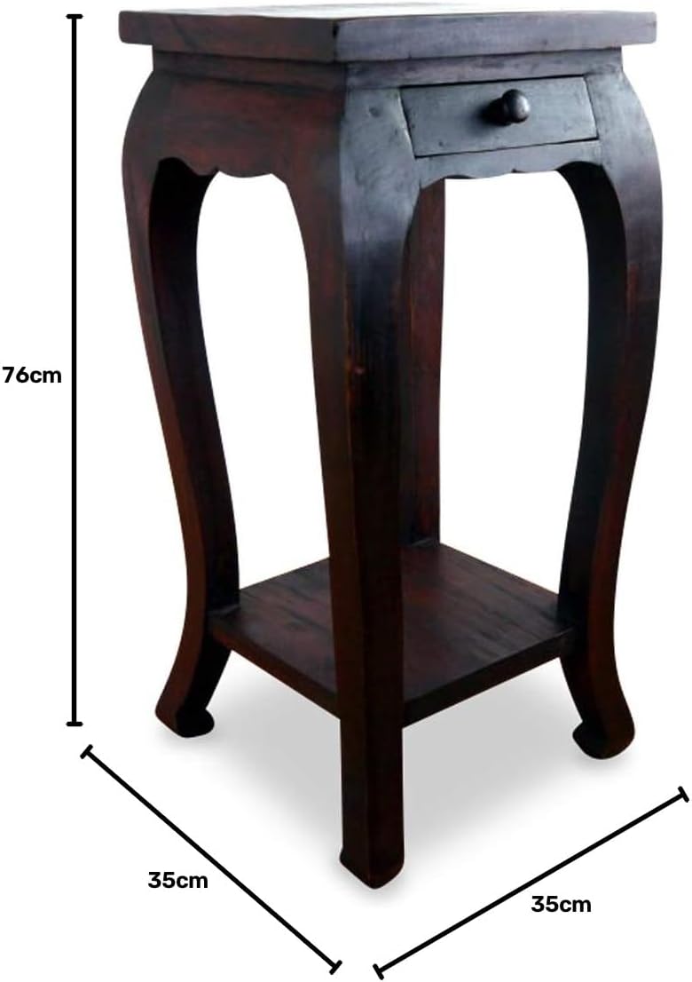 livasia Opiumtisch, extrahoch mit Schublade, asiatischer Massivholztisch der Marke Asia Wohnstudio,