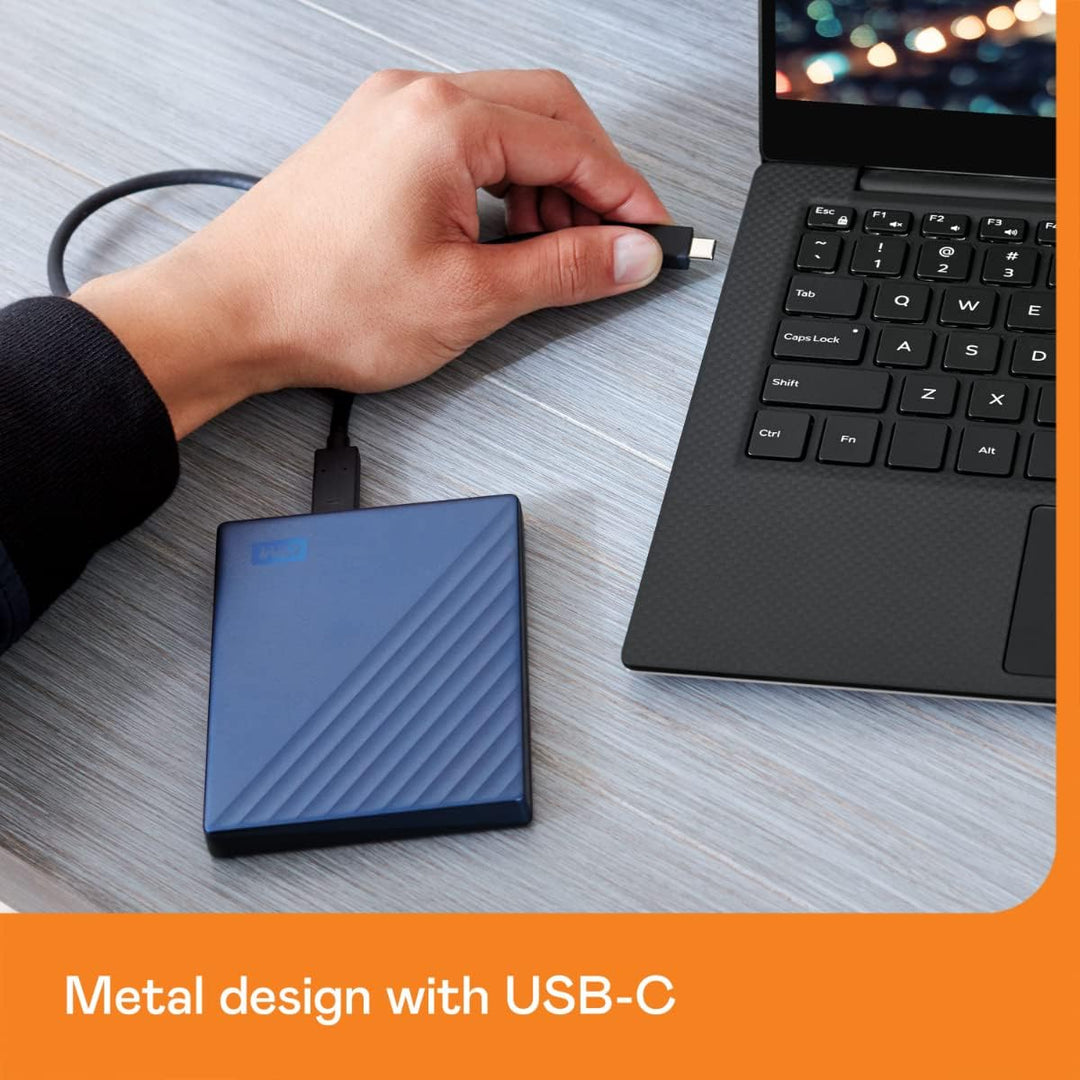 WD My Passport Ultra externe Festplatte 2 TB (mobiler Speicher, Metallgehäuse, herunterladbare Softw