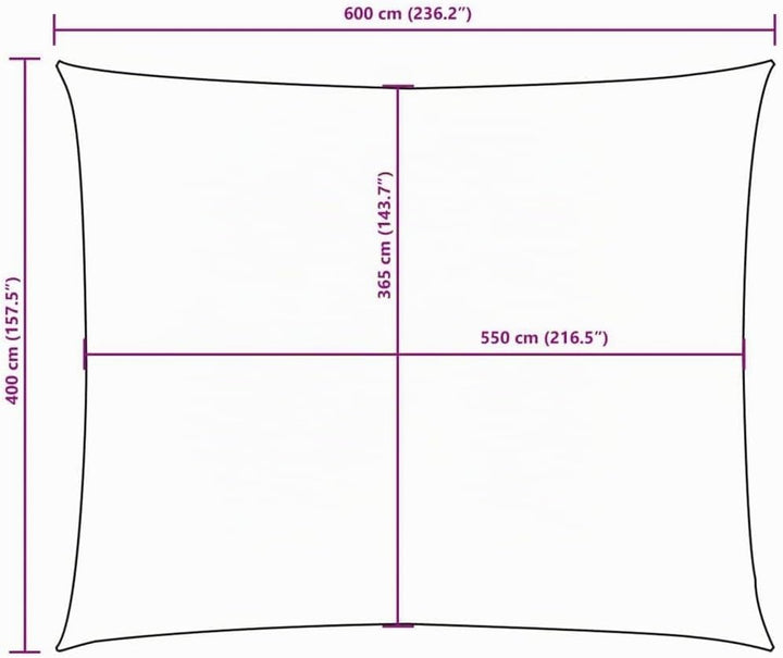 vidaXL Sonnensegel Rechteckig 4x6m Anthrazit Garten Sonnenschutz Beschattung 4 x 6 m Anthrazit, 4 x